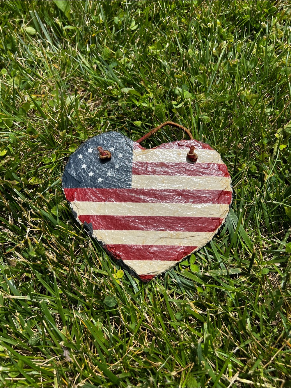Slate Stone Hanging Flag Decor